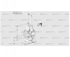 VAH2E40R/40R05HEVWR/PP/PP (88103936) Клапан с регулятором расхода Kromschroder