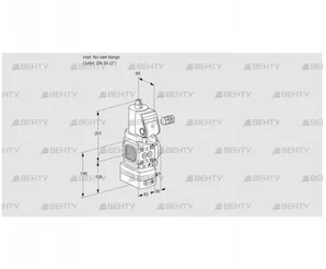 VAD3-/50R/NYGR-100A (88027469) Газовый клапан с регулятором давления Kromschroder