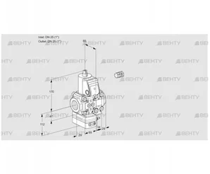 VAH2E25R/25R05HEVWR/PP/PP (88100028) Клапан с регулятором расхода Kromschroder