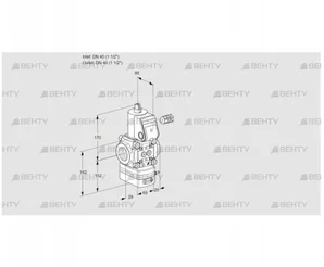 VAD240R/NW-50A (88006363) Газовый клапан с регулятором давления Kromschroder