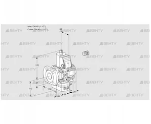 VAH2E40F/40R05HEVWR/PP/PP (88102565) Клапан с регулятором расхода Kromschroder