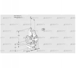 VAH2E25R/25R05HEVQR/MM/PP (88100877) Клапан с регулятором расхода Kromschroder