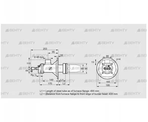 BICA 65HM-400/435-(72)D (84022056) Газовая горелка Kromschroder