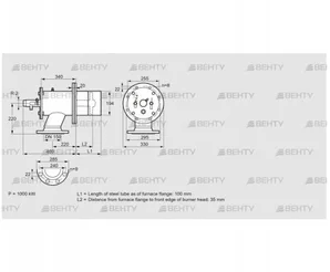 ZIO 200HM-100/35-(24)D (84277111) Газовая горелка Kromschroder