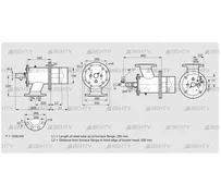 ZIO 200RBL-350/335-(25)D (84277097) Газовая горелка Kromschroder