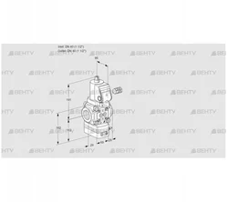 VAD240R/NKGR-100A (88033147) Газовый клапан с регулятором давления Kromschroder