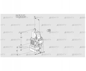 VAD1E15R/20R05FD-100VWR/PP/PP (88102062) Газовый клапан с регулятором давления Kromschroder