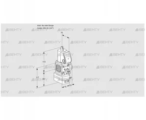 VAG1T-/20N/NQAA (88004607) Газовый клапан с регулятором соотношения Kromschroder