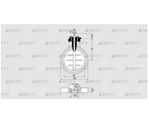 DKR 25Z03F450D (03149208) Дроссельная заслонка Kromschroder