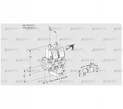 VCV1E25R/25R05NVKWR/2-PP/PPPP (88107551) Клапан с регулятором соотношения Kromschroder