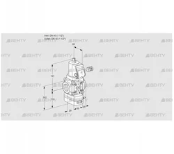 VAD240R/NWSR-50A (88021435) Газовый клапан с регулятором давления Kromschroder