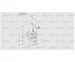 VAD120R/NKSR-100A (88012751) Газовый клапан с регулятором давления Kromschroder