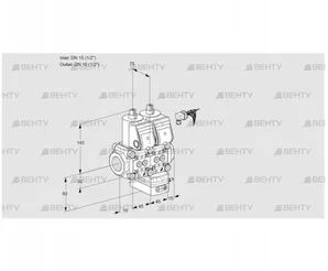 VCG1E15R/15R05NGKWR/PPPP/PPPP (88104392) Клапан с регулятором соотношения Kromschroder