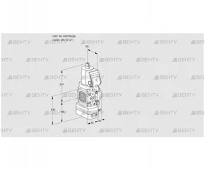 VAV3T-/50N/NQSRAK (88025962) Газовый клапан с регулятором соотношения Kromschroder