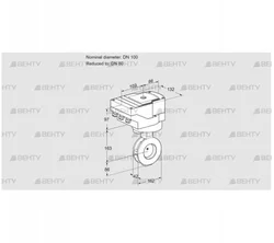 IBGF100/80Z05/20-07W2T (88301454) Дроссельная заслонка Kromschroder