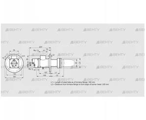 BIC 50HB-300/335-(37)D (84030140) Газовая горелка Kromschroder