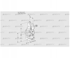 VAD120R/NQSR-25A (88015126) Газовый клапан с регулятором давления Kromschroder