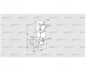 VK 40F40Q6A6L3D (85315017) Газовый клапан с приводом Kromschroder