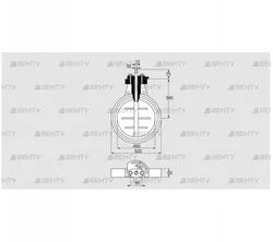 DKR 450Z03F650D (03149265) Дроссельная заслонка Kromschroder