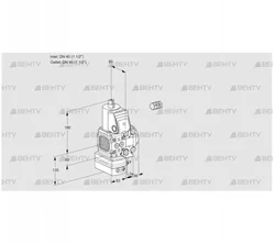 VAD3E40R/40R05FD-50VWR/PP/PP (88106034) Газовый клапан с регулятором давления Kromschroder