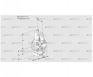 VAH2T40N/40N05HAVQSR/PP/PP (88100635) Клапан с регулятором расхода Kromschroder