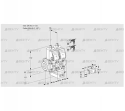 VCV2E40R/40R05NVKWR6/3-PP/PPPP (88105717) Клапан с регулятором соотношения Kromschroder