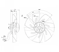 Осевой вентилятор ebmpapst A2E250AL0673