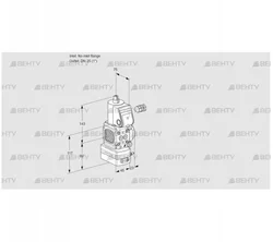 VAG1-/25R/NKAN (88007607) Газовый клапан с регулятором соотношения Kromschroder