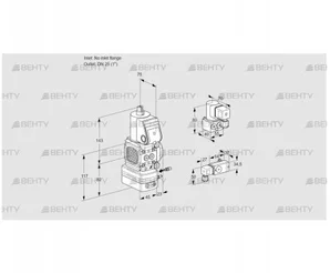 VAG1-/25R/NWAE (88033893) Газовый клапан с регулятором соотношения Kromschroder