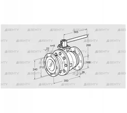 AKT 150F160G1 (03152318) Запорный кран Kromschroder