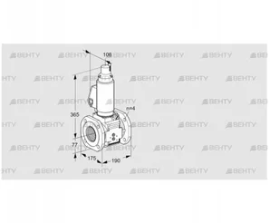 VAS6T65A05LWSLB/PP/PP (88206796) Газовый клапан Kromschroder