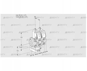 VCG2T40N/40N05GANQR/PPPP/PPPP (88104675) Клапан с регулятором соотношения Kromschroder