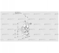 VAD125/15R/NW-50B (88030371) Газовый клапан с регулятором давления Kromschroder