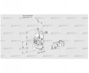 VAD3-/50R/NW-100A (88004155) Газовый клапан с регулятором давления Kromschroder