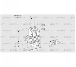 VCV1E25R/25R05NVKWR3/2-PP/PPPP (88100229) Клапан с регулятором соотношения Kromschroder