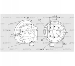 DL 3KG-4 (84444614) Датчик-реле давления воздуха Kromschroder