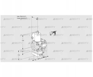 VAH2E50R/50R05HEVWL/PP/PP (88105517) Клапан с регулятором расхода Kromschroder