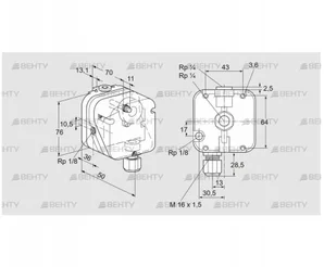 DG 150HG-4 (84447647) Датчик-реле давления газа Kromschroder