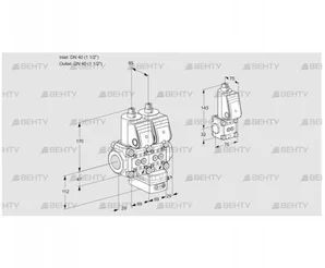 VCG2T40N/40N05NGAQR/PPPP/PPBS (88106835) Клапан с регулятором соотношения Kromschroder