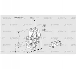 VCG1E15R/15R05GKNWR3/2-PP/PPPP (88103447) Клапан с регулятором соотношения Kromschroder