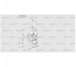 VAD1T25N/NW-50A (88034214) Газовый клапан с регулятором давления Kromschroder