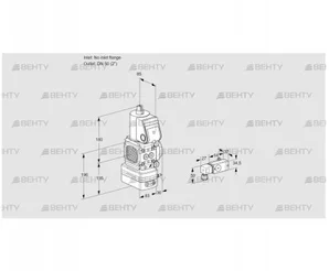 VAD3-/50R/NW-25A (88031461) Газовый клапан с регулятором давления Kromschroder