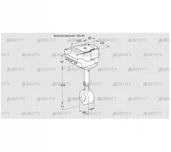 IBHS80Z01A/40A3D (88302258) Дроссельная заслонка Kromschroder