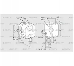 DG 10U-3N (84447315) Датчик-реле давления газа Kromschroder