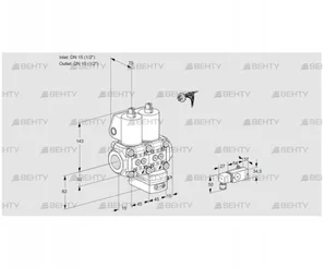 VCG1E15R/15R05NGNKL3/PPPP/2-PP (88104738) Клапан с регулятором соотношения Kromschroder