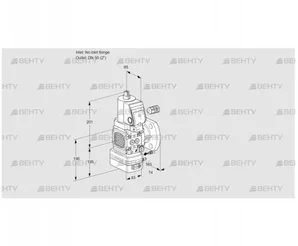 VAG3-/50F/NWGRAE (88030812) Газовый клапан с регулятором соотношения Kromschroder