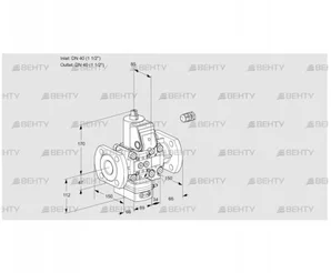 VAH2E40F/40F05HEVWR/PP/PP (88102386) Клапан с регулятором расхода Kromschroder