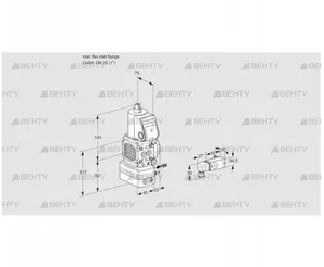 VAG1-/25R/NQAK (88029725) Газовый клапан с регулятором соотношения Kromschroder