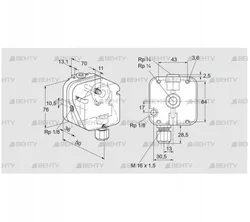 DG 150NG-4 (84447746) Датчик-реле давления газа Kromschroder