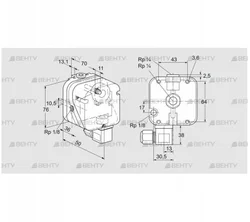 DG 150NG-9 (84447745) Датчик-реле давления газа Kromschroder